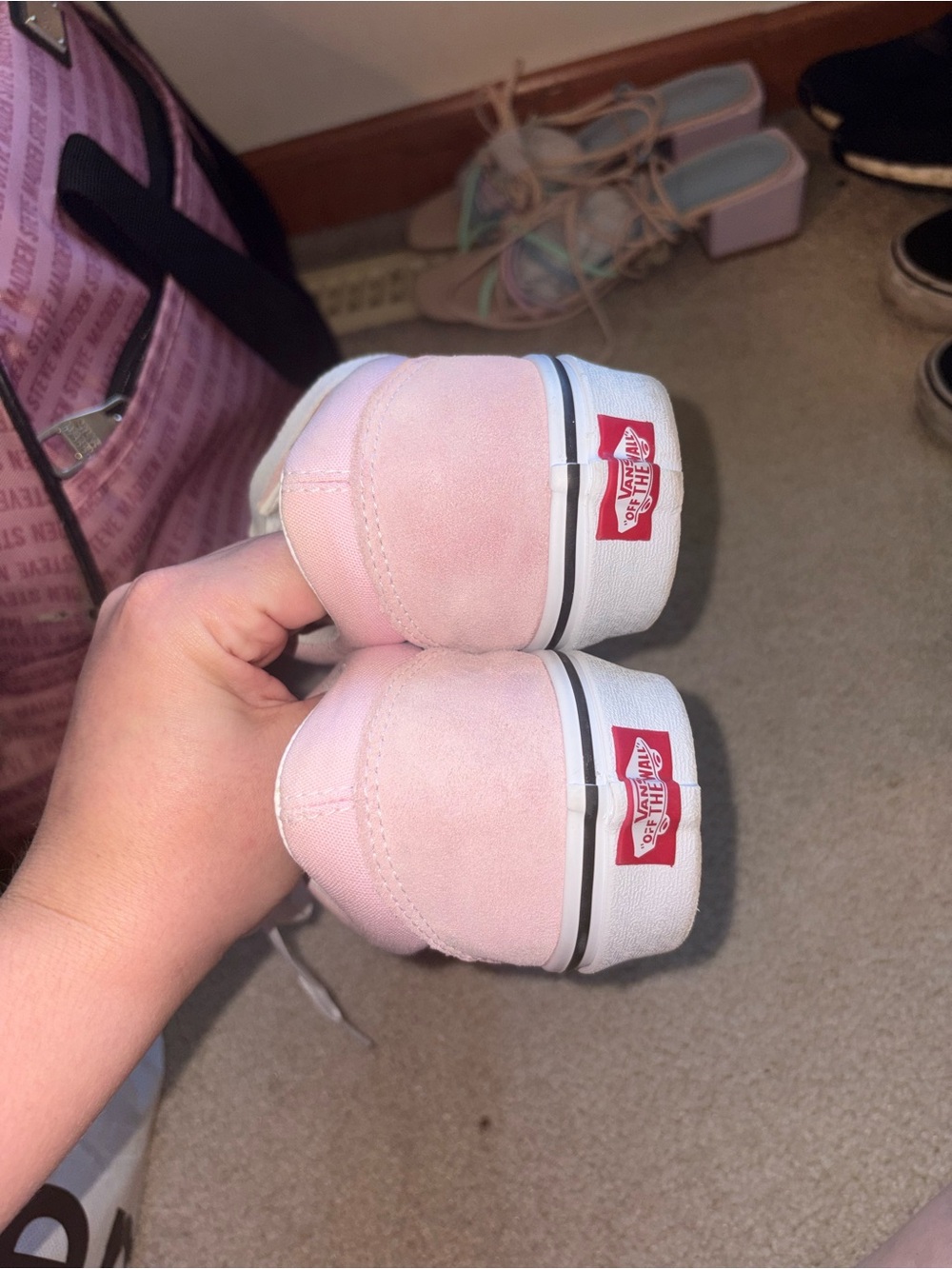 Vans Pink Suede Old Skool Low-Top Sneakers - Picture 2 of 5
